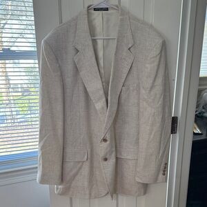 Pebble Beach Light Beige Linen Blazer